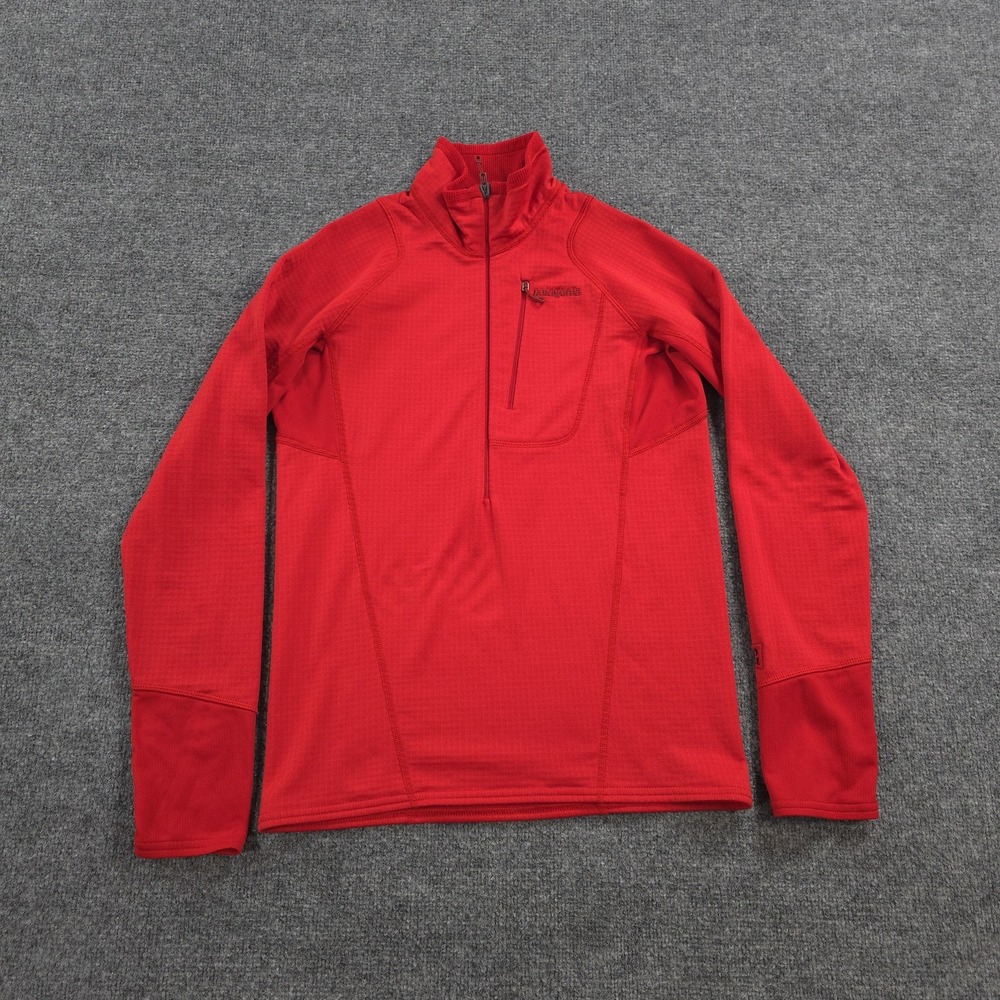 Patagonia Jacket Mens Small Red R1 Regulator 1/2 Zip Fleece Pullover Hiking